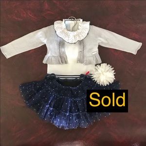 Mayoral Babygirl cardigan 6 M & Zara blouse 3/6 m